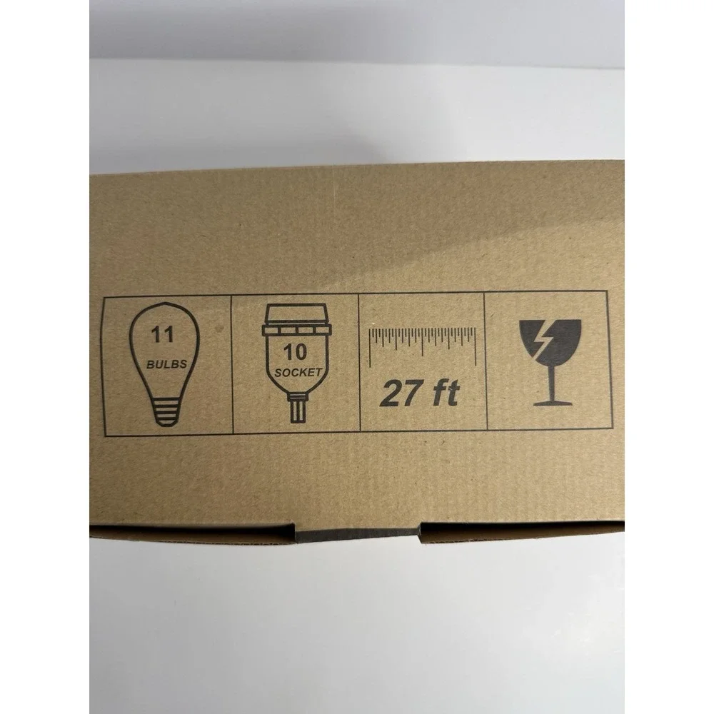 27ft Solar Outdoor String Lights NEW - Picture 3 of 7
